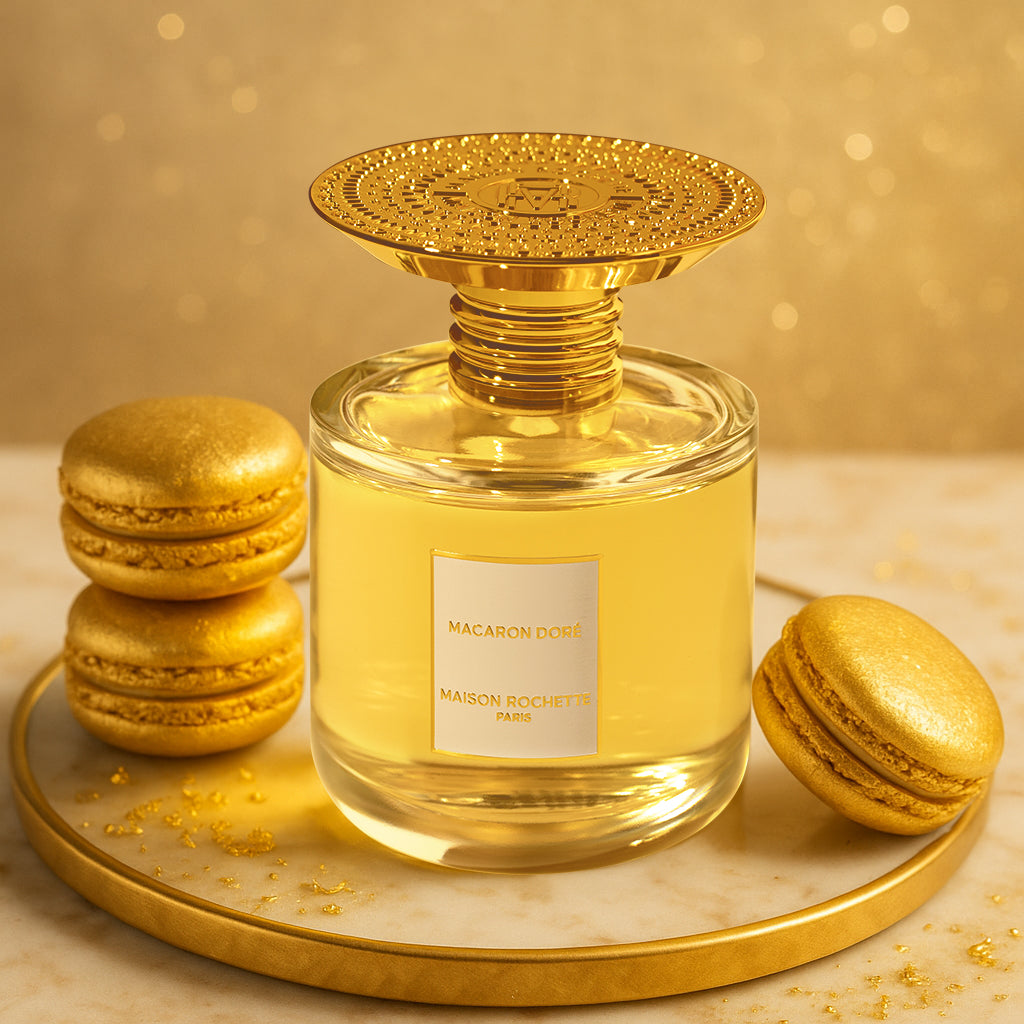 Macaron Doré - Parfum fruité gourmand unisexe Maison Rochette